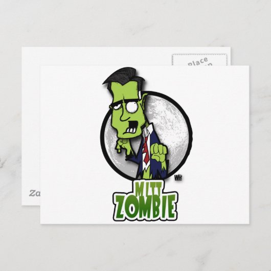 Mitt Zombie Briefkaart (Voorkant / Achterkant)