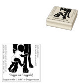 Mittel großer Doggen Stempel viel Text (Gestempeld)