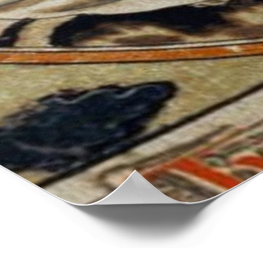 Mittelalterliche Buchmalerei Kampfszene Poster (Hoek)