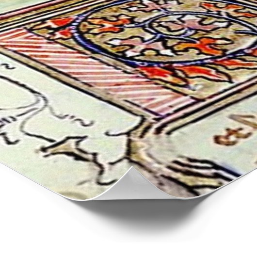 Mittelalterliche Buchmalerei  Poster (Hoek)