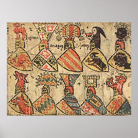 Mittelalterliche Wappen Poster (Voorkant)