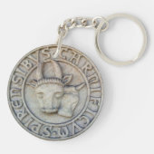 Mittelalterliches Metzger Relief mit Kuh und Bulle Sleutelhanger (Achterkant)