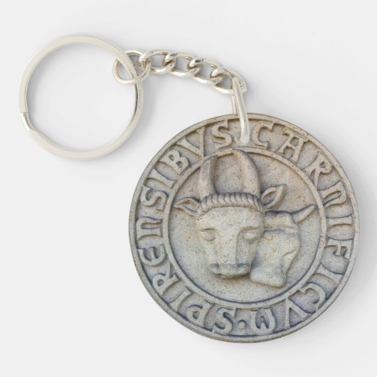 Mittelalterliches Metzger Relief mit Kuh und Bulle Sleutelhanger (Voorkant)