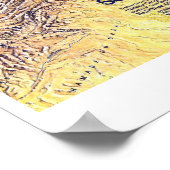 "Mittelmeer: 1982 Meeresboden Relief NG-Karte ... Poster (Hoek)