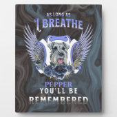 Mittelschnauzer Zolang ik Adem Memorial Fotoplaat (Voorkant)