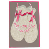 Mitten elegante kant winter lint schattig roze crè medium cadeauzakje (Voorkant)