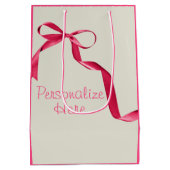 Mitten elegante kant winter lint schattig roze crè medium cadeauzakje (Achterkant)