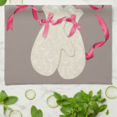 Mitten kant elegante winter lint roze crème theedoek (Gevouwen)