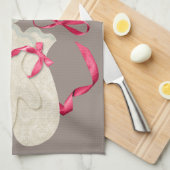 Mitten kant elegante winter lint roze crème theedoek (Quarter Fold)