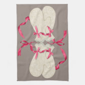 Mitten kant elegante winter lint roze crème theedoek (Verticaal)