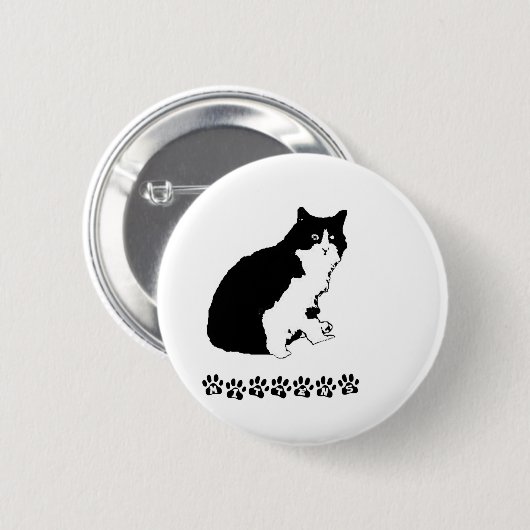 Mitten Kitten Ronde Button 5,7 Cm (Voorkant /achterkant)