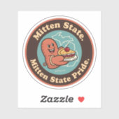 Mitten State Pride_ Michigan  kunstwerken Sticker (Vel)