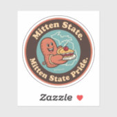 Mitten State Pride_ Michigan Vintage Kunstwerk Sticker (Vel)