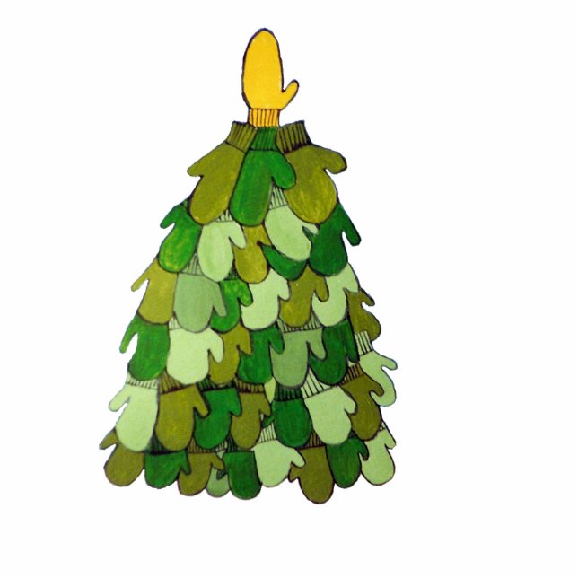 Mitten Tree Ornament Fotobeeldje Ornament (Voorkant)