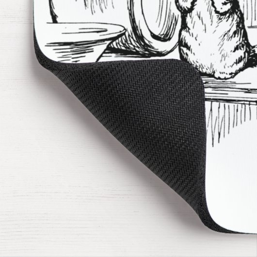 Mittens de Kitten (Bange Kat) (Beatrix Potter) Muismat (Hoek)