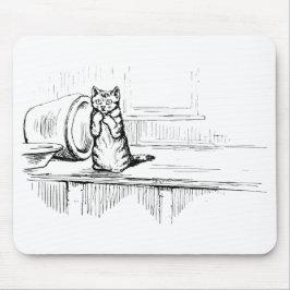 Mittens de Kitten (Bange Kat) (Beatrix Potter) Muismat
