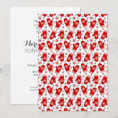 Mittens en Snowflakes Retro Kerstmis Ski Holiday Kaart (Voorkant / Achterkant)