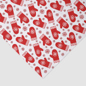 Mittens en Snowflakes Retro Kerstmis Ski Holiday Tissuepapier (Detail)
