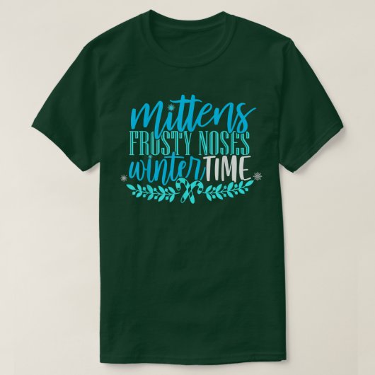 Mittens Frosty Noses Winter Time Snow Flake Snoep T-shirt (Design voorkant)