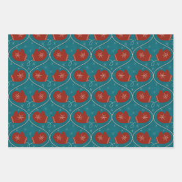 Mittens geschenkverpakking 3 pack inpakpapier vel