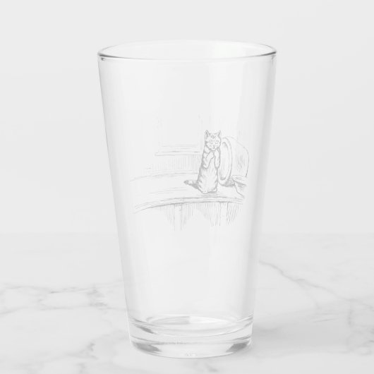 Mittens the Kitten (schaafkat) (Beatrix Potter) Glas (Achterkant)