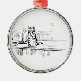 Mittens the Kitten (schaafkat) (Beatrix Potter) Metalen Ornament
