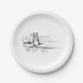 Mittens the Kitten (schaafkat) (Beatrix Potter) Papieren Bordje