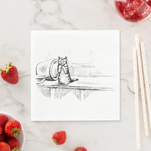 Mittens the Kitten (schaafkat) (Beatrix Potter) Servet (Insitu)