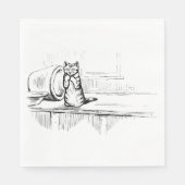 Mittens the Kitten (schaafkat) (Beatrix Potter) Servet (Voorkant)