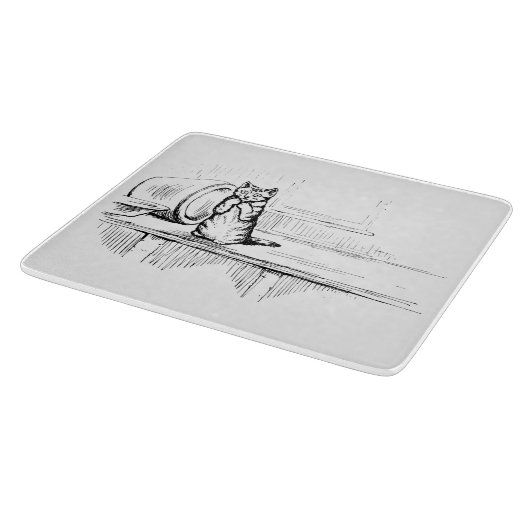 Mittens the Kitten (schaafkat) (Beatrix Potter) Snijplank (Hoek)