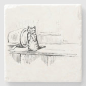 Mittens the Kitten (schaafkat) (Beatrix Potter) Stenen Onderzetter (Voorkant)