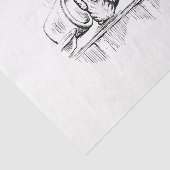 Mittens the Kitten (schaafkat) (Beatrix Potter) Tissuepapier (Detail)