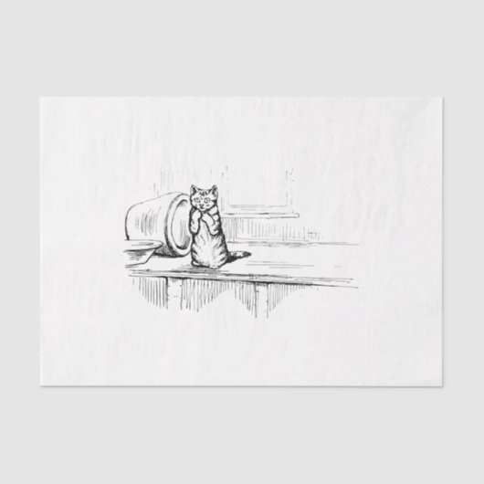 Mittens the Kitten (schaafkat) (Beatrix Potter) Tissuepapier (Voorkant)