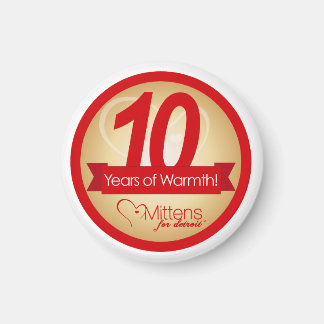 Mittens voor Detroit 2" ronde magneet