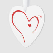 Mittens voor Detroit Heart Logo Heart Ornament (voorkant)