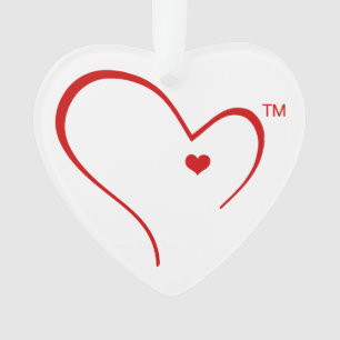 Mittens voor Detroit Heart Logo Heart Ornament