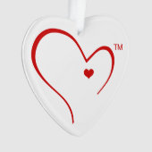 Mittens voor Detroit Heart Logo Heart Ornament (voorkant)