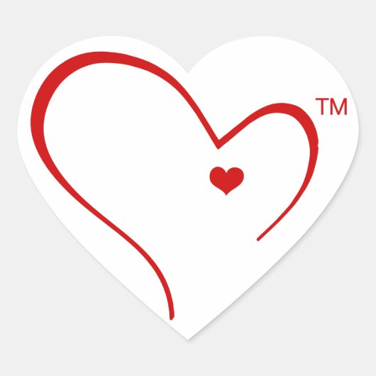 Mittens voor Detroit Heart Logo Sticker (Voorkant)