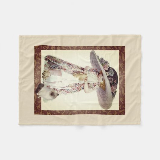 Mittens voor haar Kitten Fleece Deken (Voorkant (Horizontaal))