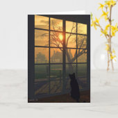 Mittens wil dat de zon ondergaat kaart (Gele Bloem)