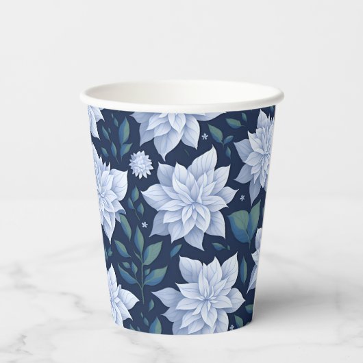 Mitternachtsblüte - papieren bekers (Achterkant)