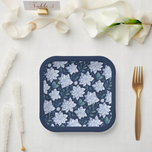 Mitternachtsblüte - papieren bordje (Huwelijk)