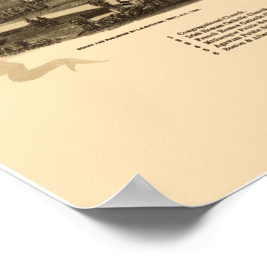 Mittineague, MA Panoramic Map - 1889 Poster (Hoek)