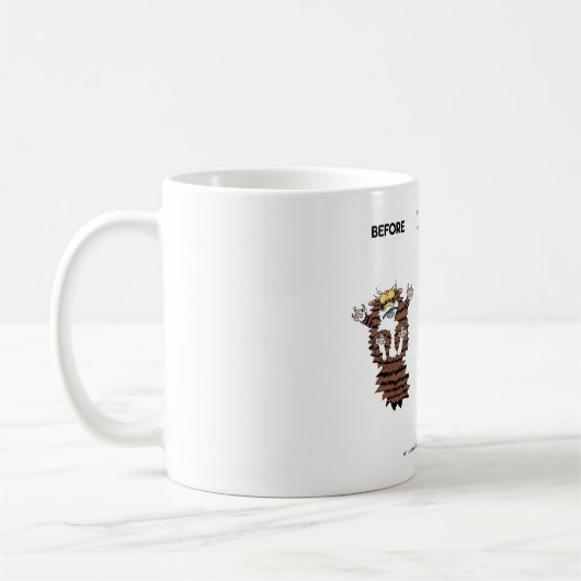 Mitts, voor en na, koffie! Mok (Links)