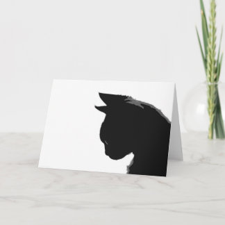 Mitzi Kat: zwart en wit Cat Note Cards Kaart