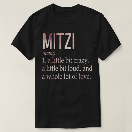 Mitzi Meisje Naam Definitie T-shirt (Design voorkant)