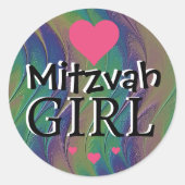 Mitzvah Meisje Rainbow Sticker (Voorkant)