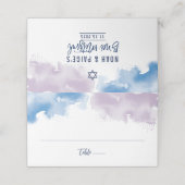 MITZVAH modern elegant watercolor blue purple Plaatskaartje (Buitenkant ongevouwen)