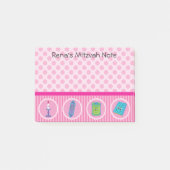 Mitzvah Note Post it Pad - meisjes (Voorkant)