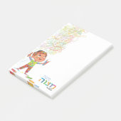 Mitzvah Note voor Hebreeuwse jongen - 4x6 Sticky N (Schuin)
